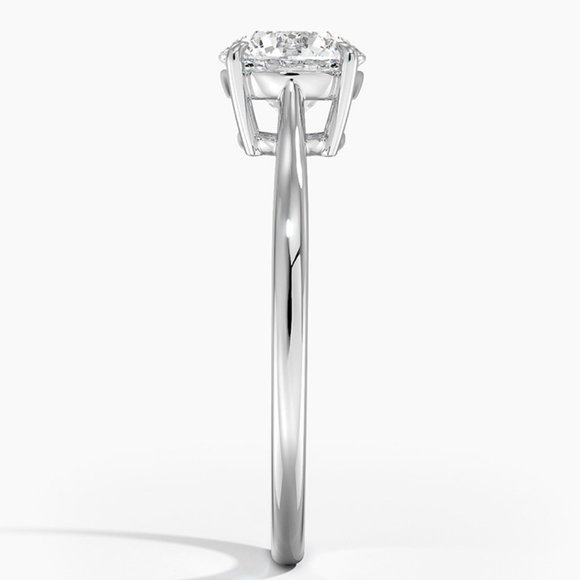 IGI 1 Ct Round Lab Diamond Engagement Ring, H-VVS2 - Picture 3 of 5